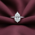 Eon Boutique™ Soleil Ring – Solid 18K White Gold | 4.5ct Pear Shaped Diamond-Style Stone