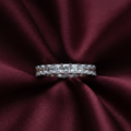 Eon Boutique™ Lumière Ring – Solid 18K White Gold | 6ct Full Eternity Diamond-Style Band